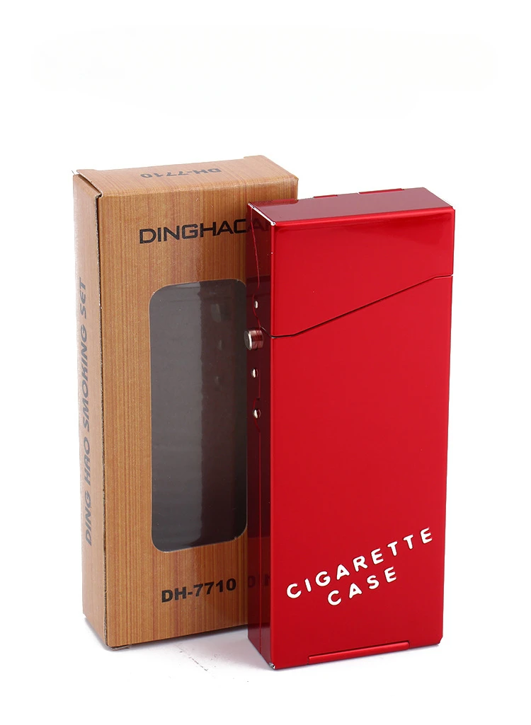 dinghao cigarette case Cigarette Box 21 Pieces Of Aluminum Alloy Thin Cigarette Box Moisture Proof  And Pressure Proof Creative Cigarette Case
