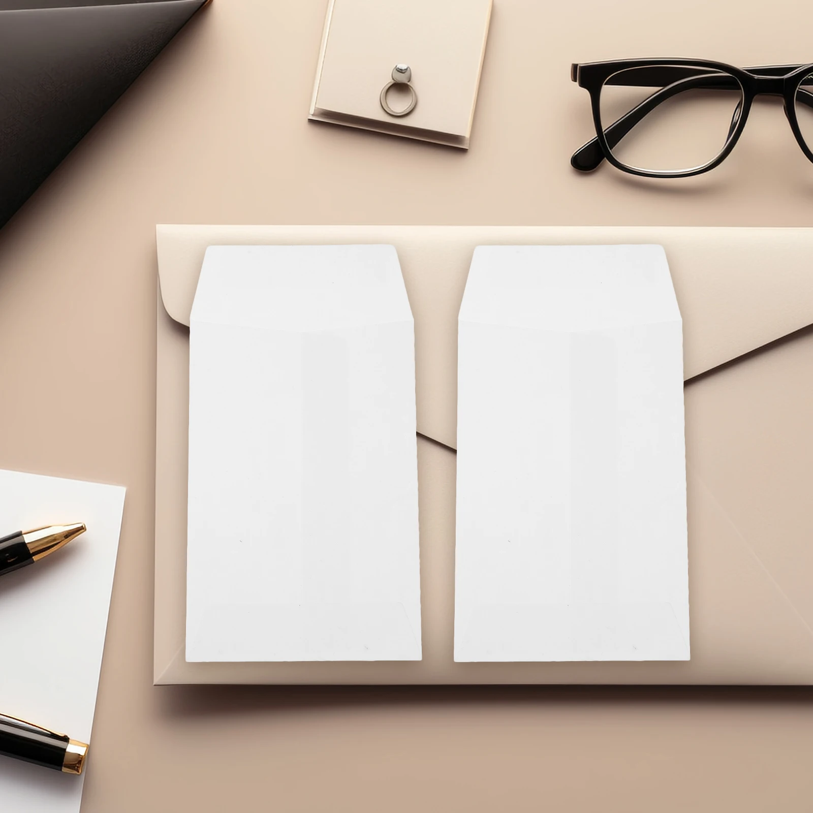 

100pcs Blank Small Envelopes White Perfect for Keys Gift Cards Stamps Seeds Organizing Money Envelopes Cash Saving