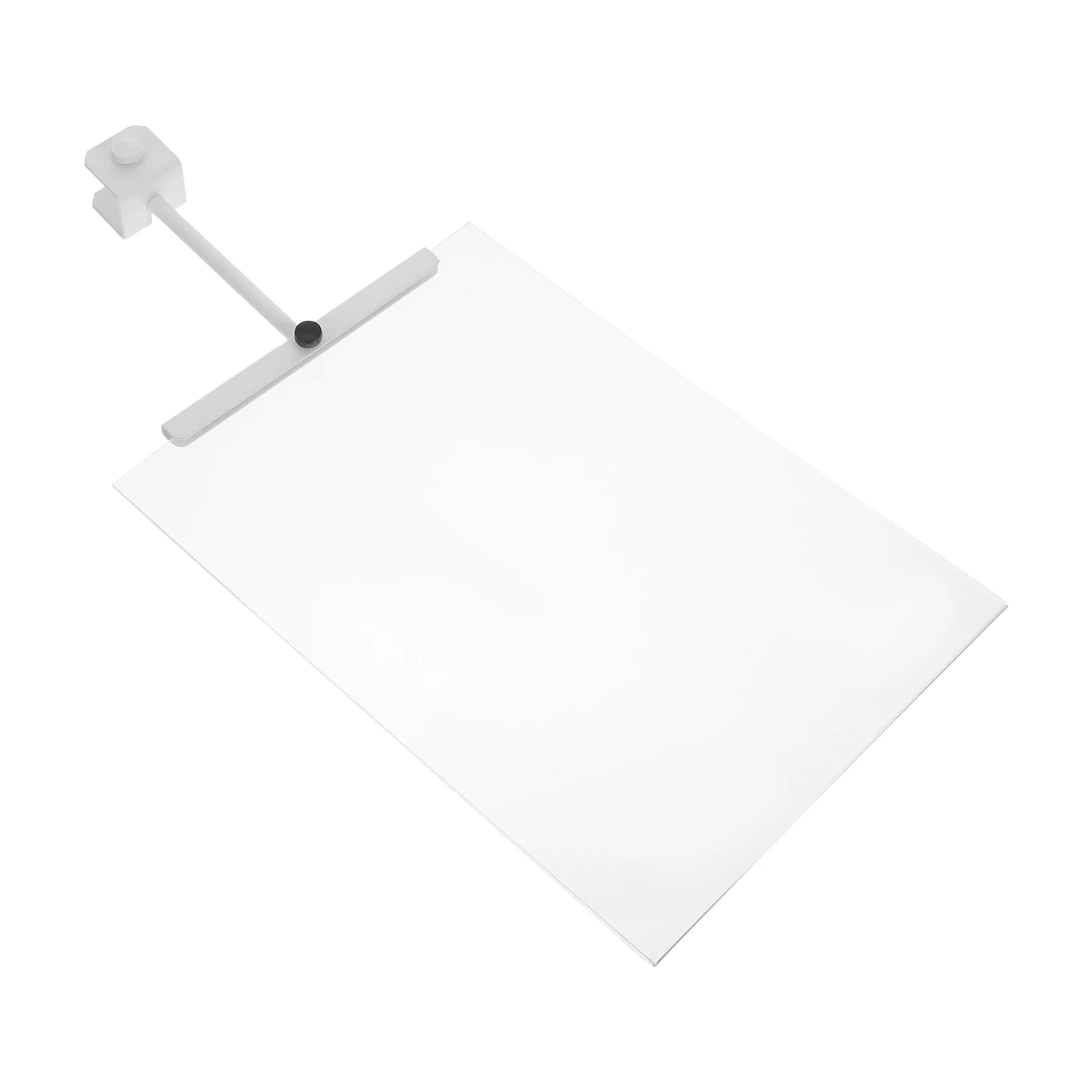 

Clips Aluminum Alloy Shelf Label on Sign Holder Double Sided Business Retail Plastic Wall White Banner Stand for Table