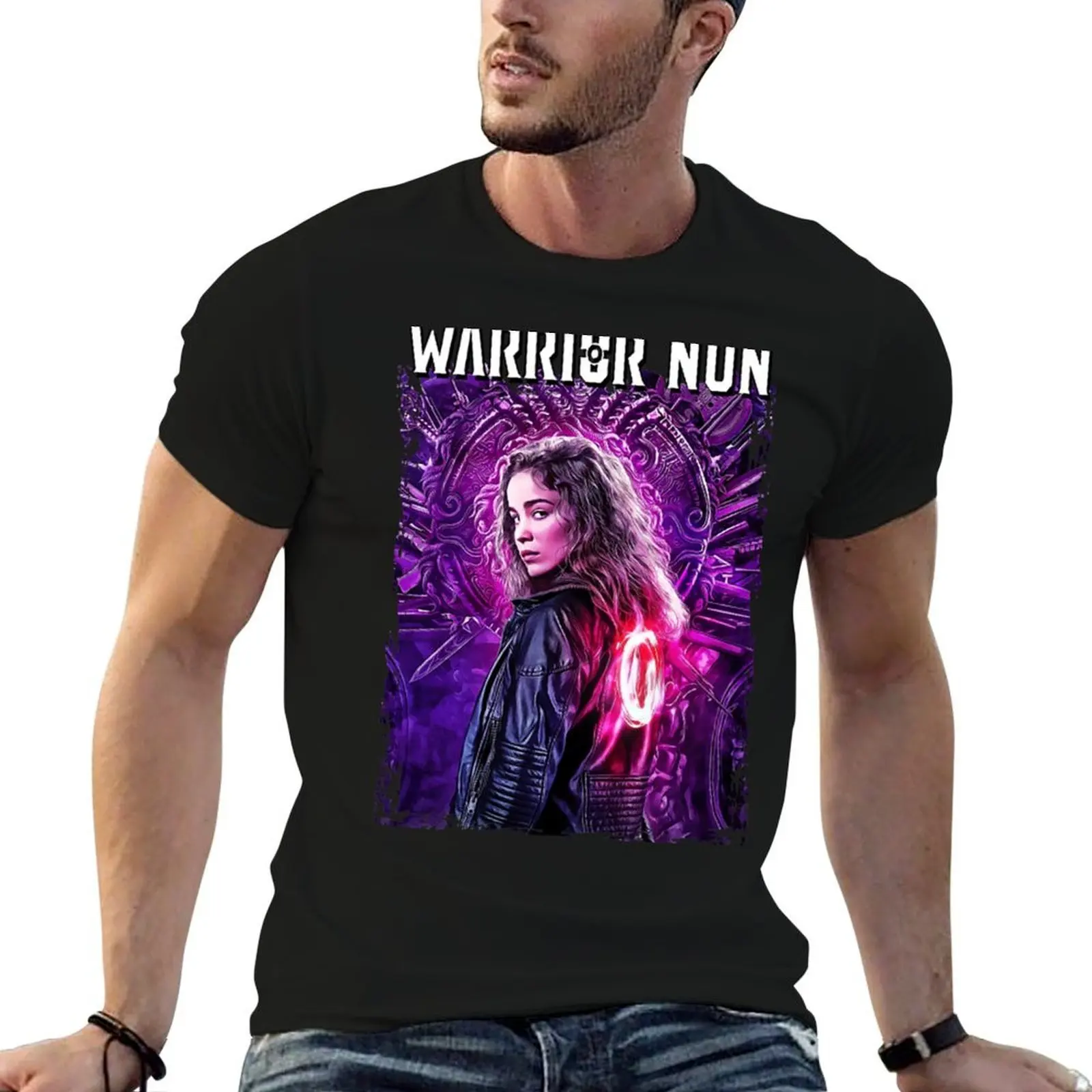 

oversize man t cotton mens shirts shirts Nun t T-Shirt Warrior anime t for graphic shirts soft