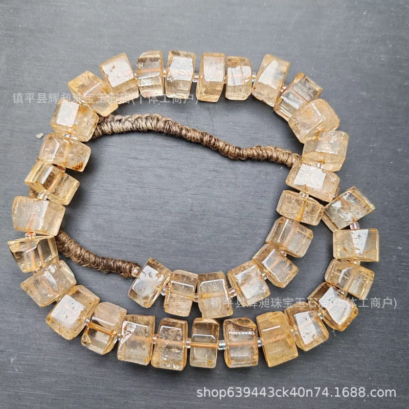 Nepalese vintage white crystal beads, loose beads, antique bracelet, square and diamond-shaped beads, antique collectibles, vint