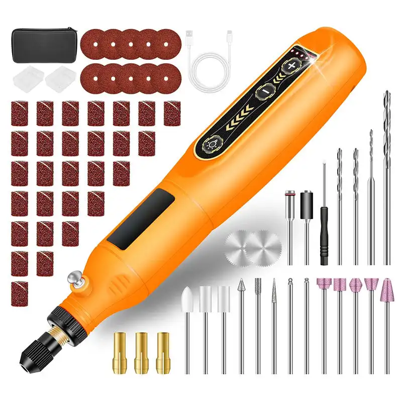 

Мини-дрель, вращающийся инструмент, беспроводной вращающийся инструмент, перезаряжаемый штекер, двойного назначения, деревообрабатывающая гравировальная ручка с аксессуарами, набор «сделай сам»