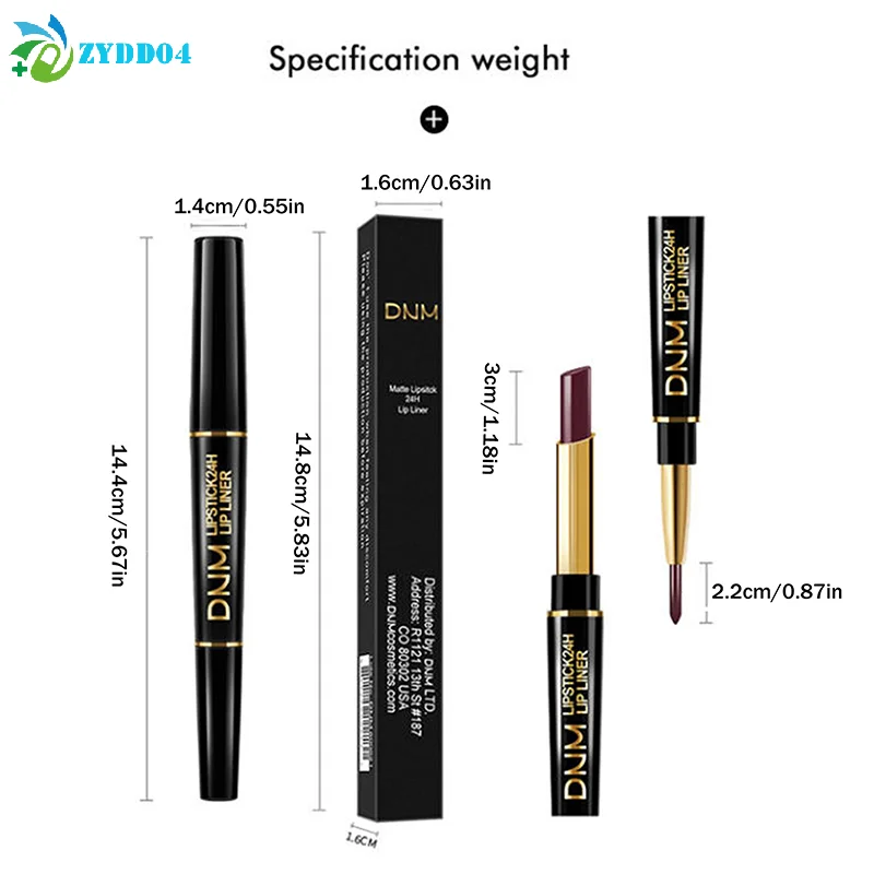 ● Taza antiadherente de doble punta, lápiz labial de larga duración, delineador de labios, alta pigmentación, resistente al agua, regalos del Día de San Valentín, 1 Uds.