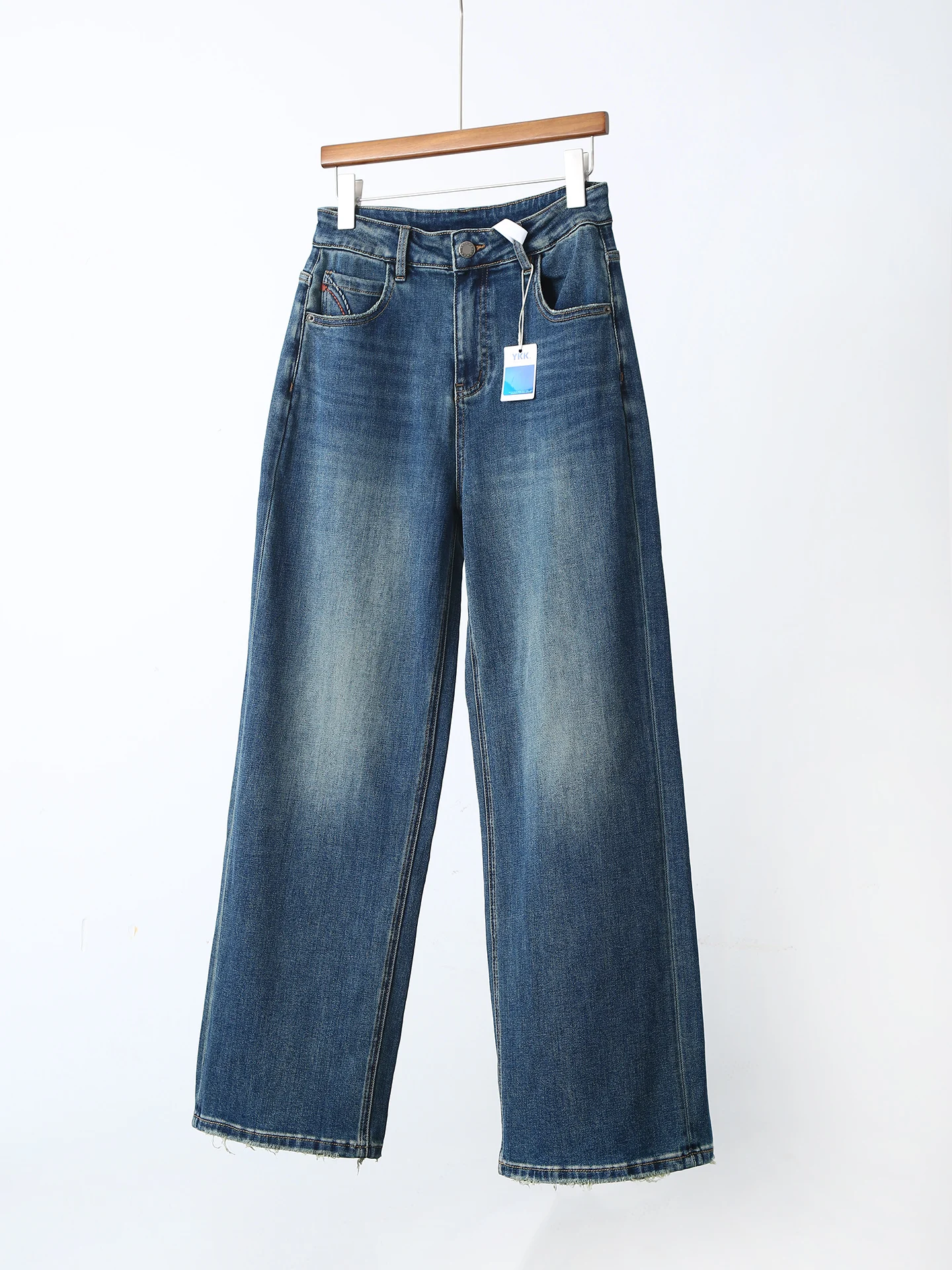 

Джинсы Town Honey Joy свободного кроя, прямые, больших размеров, женские, осенне-зимние, универсальные, из денима, с высокой талией, хлопковые брюки