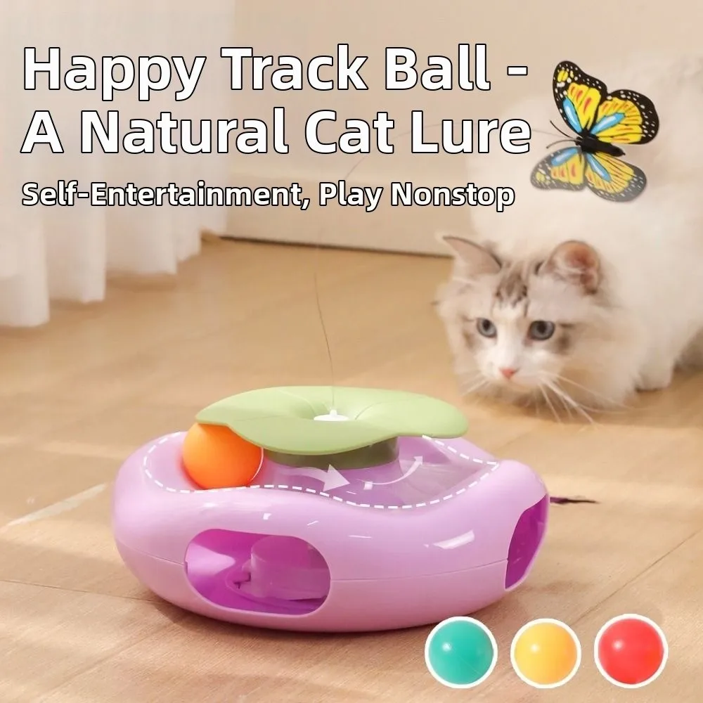 

Creative Electric Cat Rotating Built-in Feather 360 Rotation Butterfly Butterfly Cat Teaser Cartoon Non-slip