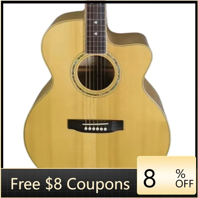 

STLF Yunzhi Handcrafted Flat Classical Acoustic Guitar Good Solid Maple Carved with Ebony Fingerboard