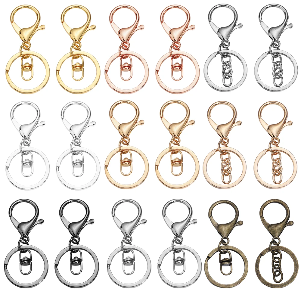 5pcs/bag Lobster Clasp Key Hook Keyrings Fashion Trend Key Chain For Bag Charm Keychains Accessories Gifts DIY Jewelry Making