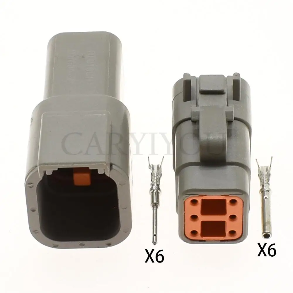 1 Set DTM06-6S DTM04-6P 6 Pin Waterproof Automotive Connectors DTM Wire Connector With Pins ATM06-6S ATM04-6P 