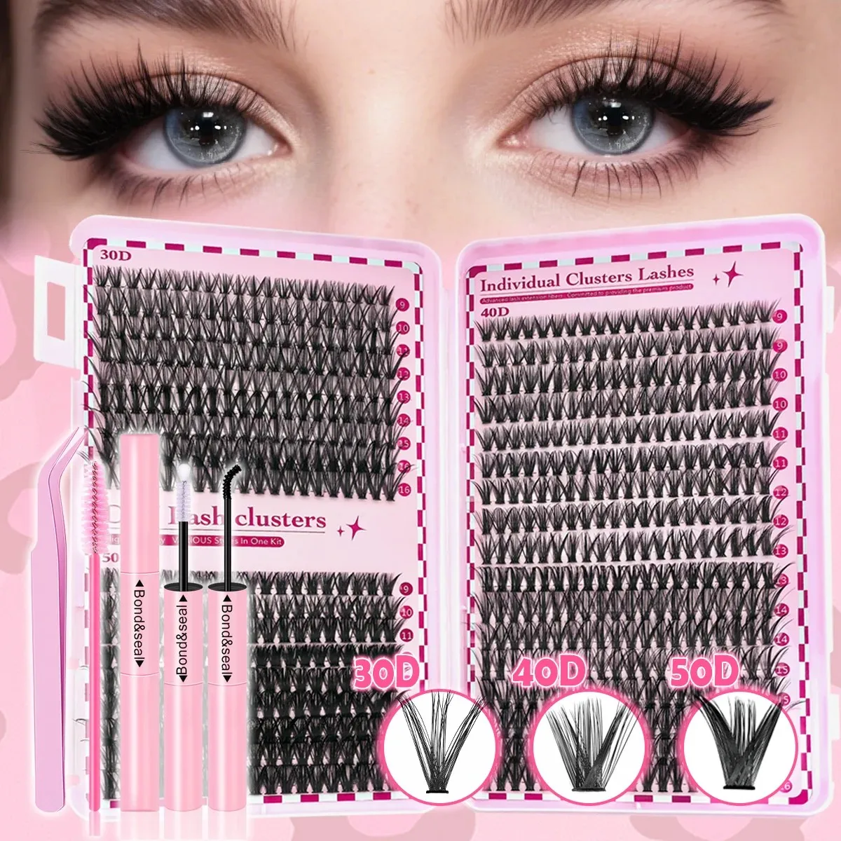 700PCS-30D/40D/50D Mixed Length 9-16mm, D-Curl Holiday Eyelashes for DIY and Various Festive Celebrations