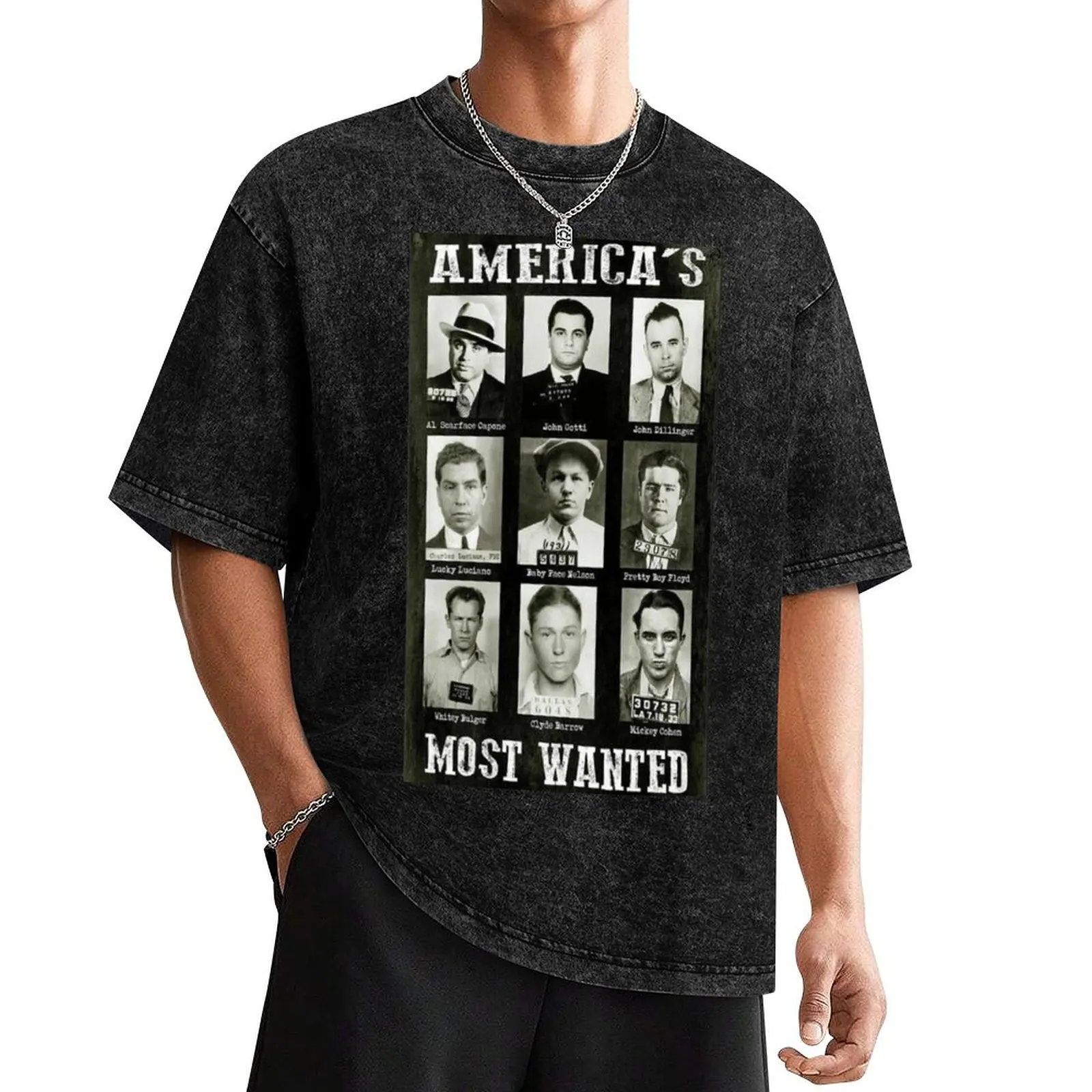 

America's Most Wanted Art Design T-Shirt clothes sublime tops graphics Short sleeve tee men