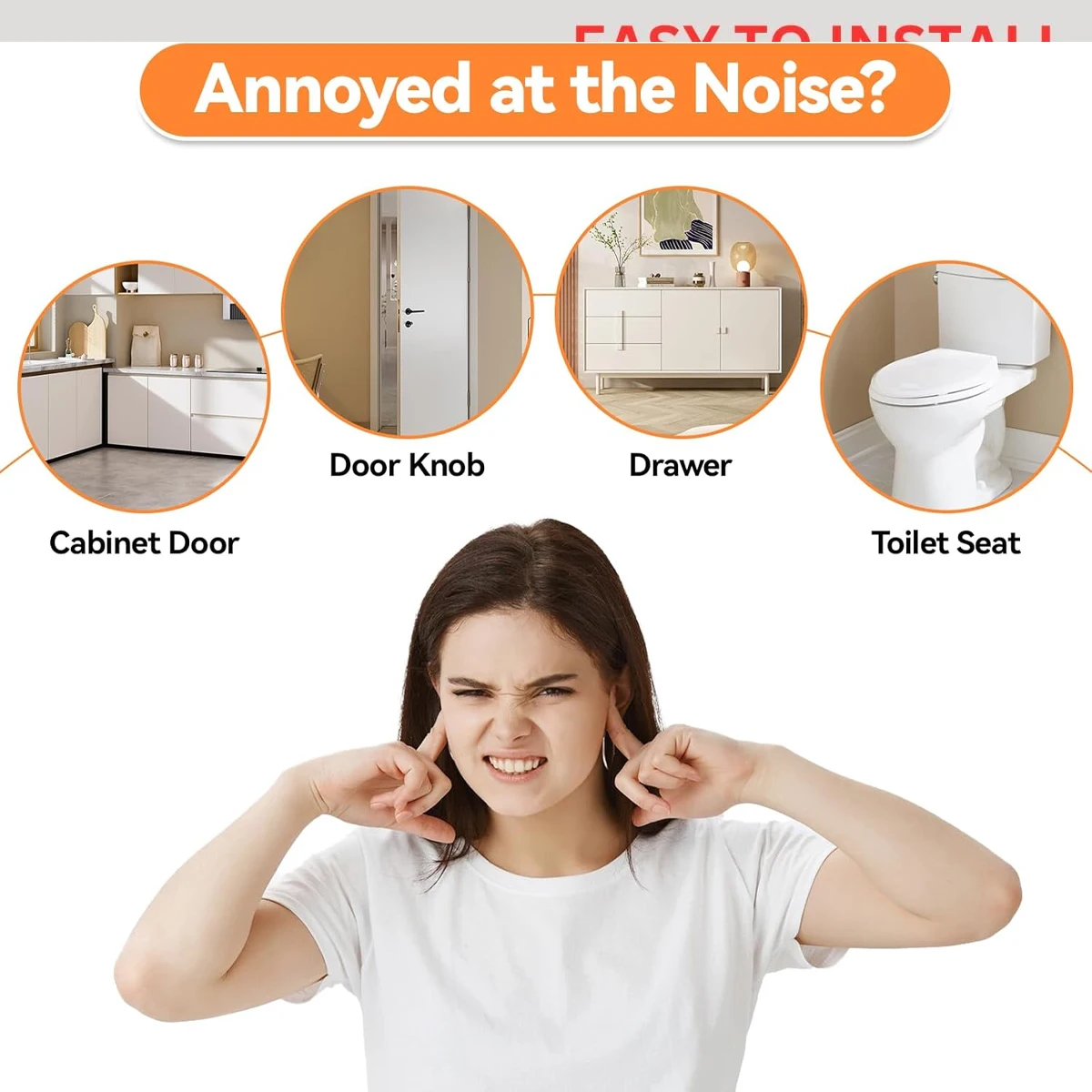 ملصق حائط مضاد للتصادم من المطاط الناعم من السيليكون لأثاث مقبض الباب خلف باب الثلاجة وسادة مضادة للتصادم