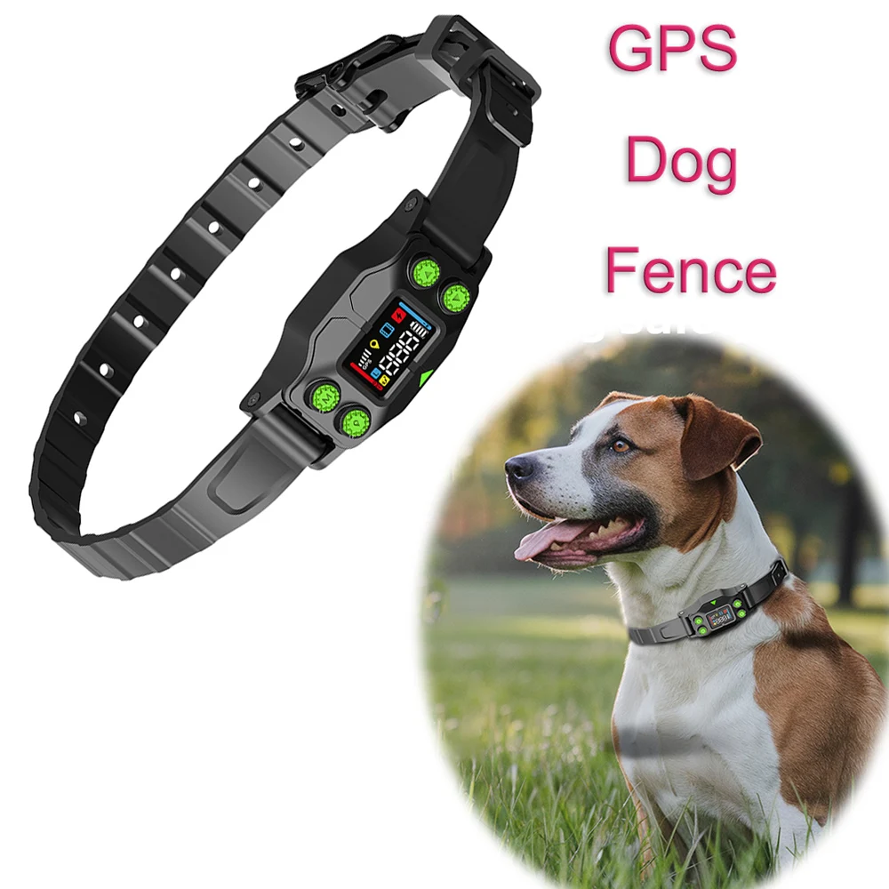 

New Outdoor Invisible Electric GPS Wireless Dog Fence No Wires Needed, IPX7 Dog Shock Training Collar Pet Containment System