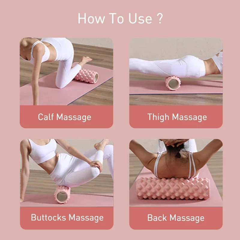 Yoga Column Foam Axis 30/45cm Gym Muscle Massage Roller Pilates Exercise For Back Waist Thighs Spine Home Fitness Equipment - view 4