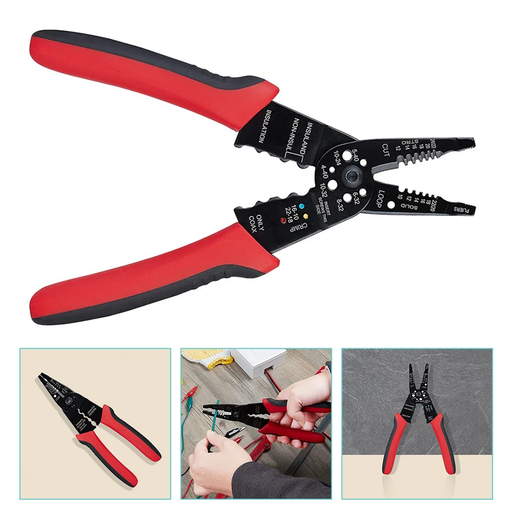 

Professional 8 Inch Wire Crimping Pliers Multi-Use Cable Pliers Home Appliance Repair Vehicle Circuit Connection Sturdy Durable
