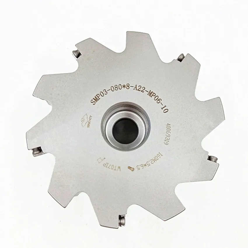 SMP03-080*8-A22-MP06-10 / SMP03-080*8-K27-MP06-10 ZCC.CT Three sided edge milling tool Milling cutter disc For MPHT06 1PCS/BOX