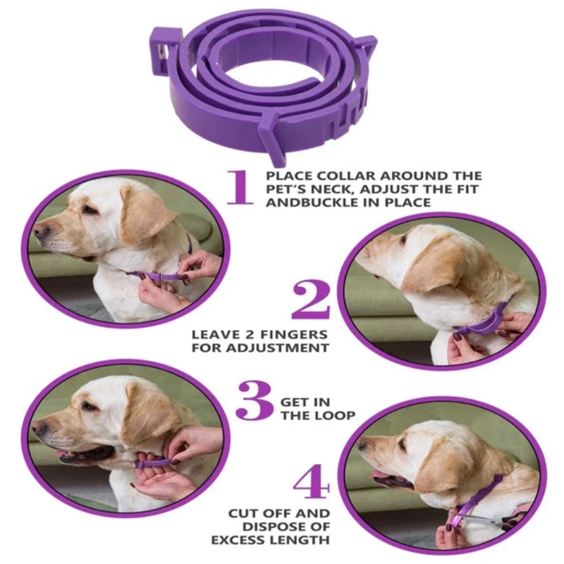 Calming Collar Pheromone Calming Collars for Pet Dog Adjustable Pheromone Collar 60 Days Long Lasting Soothing 3PCS