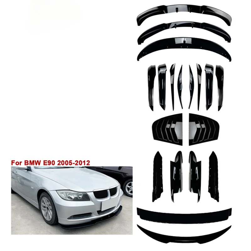 

Suitable AMP-Z for 3 Series E90 2005-2012 Bumper Lip Front Side Splitter Sticker Rear Wing Spoiler Louver