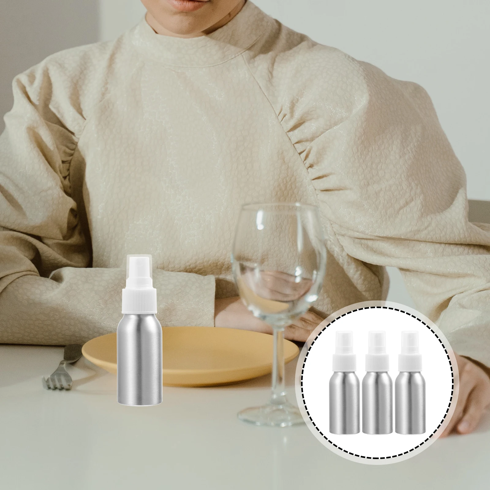 

3pcs Aluminum Atomizer Spray Bottle for Bitters Oil Fragrance Enhancer Travel Kitchen Bar Tools Liquid Packing Bottle