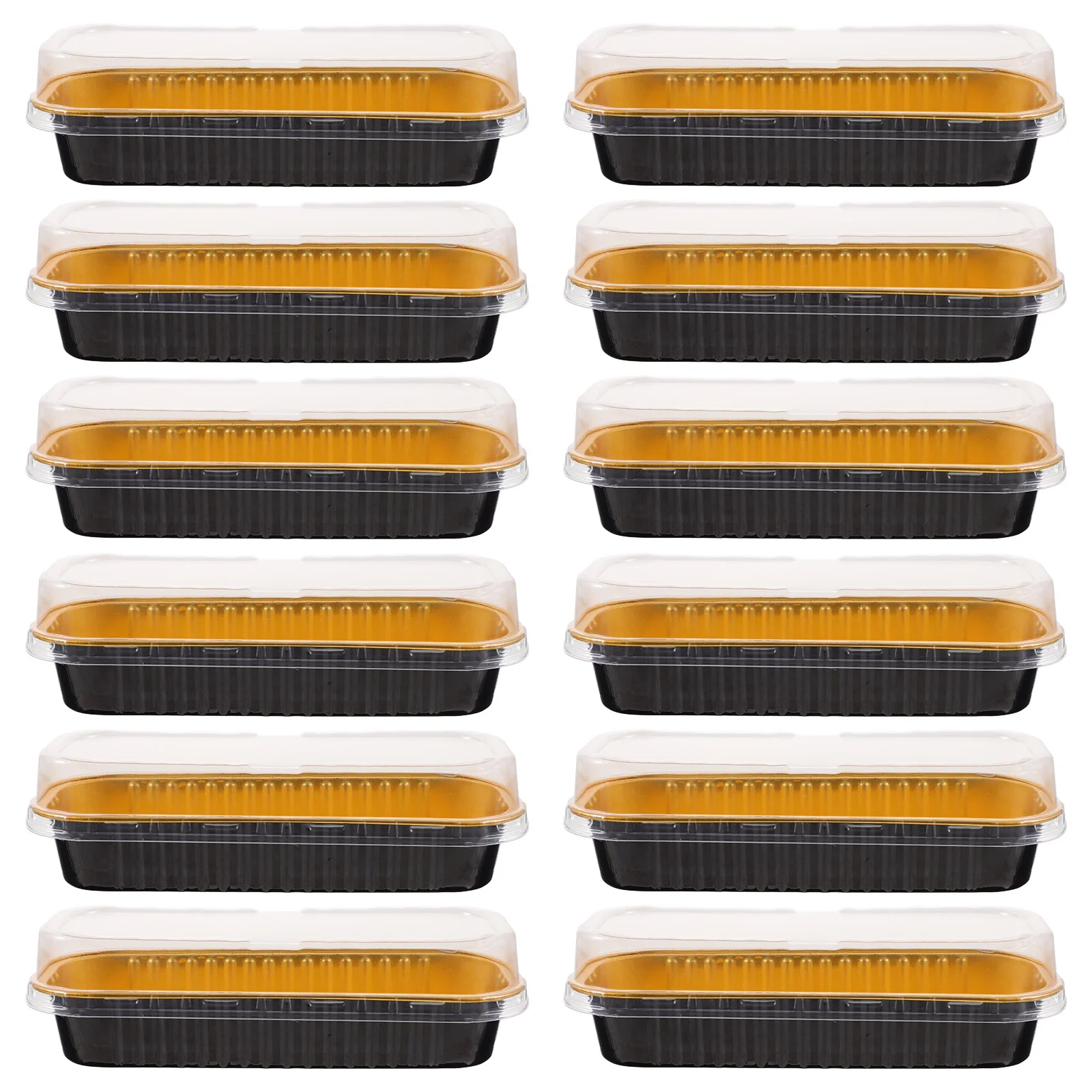

20 Pcs Mini Loaf Pans With Lids Rectangular Food Containers Aluminum Foil Cake Pans Disposable Baking Dishes Bread Boxes Storage