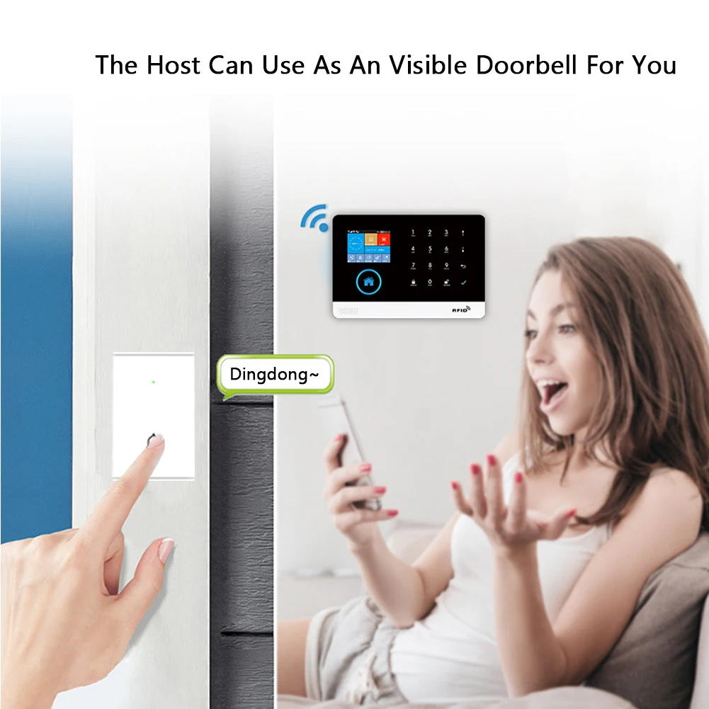 ACJ 433MHz Startseite Einbrecher Alarm System Zubehör Wireless Link Rauch Alarm Tür Magnetische/Infrarot/Wasser leck Detektor