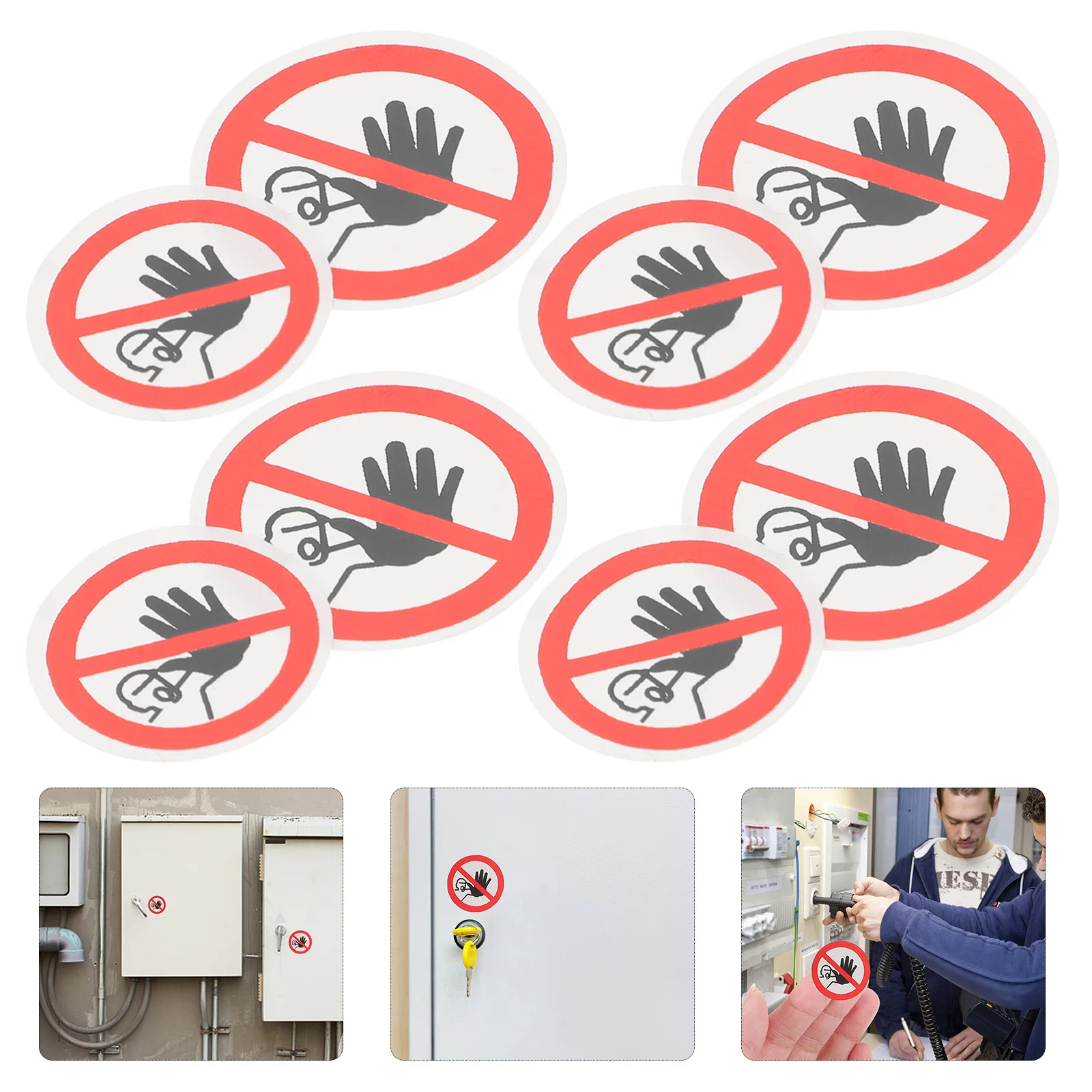 

20 Pcs Self-adhesive Logo Stickers No Entrance Warning Sign for Safety Indoor Not Enter