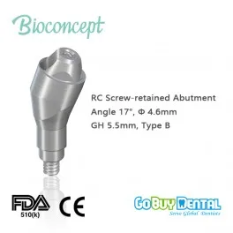 RC Multi Abutment,TAN-angled 17°, Ø 4.6mm, GH 5.5mm,Type B  132490