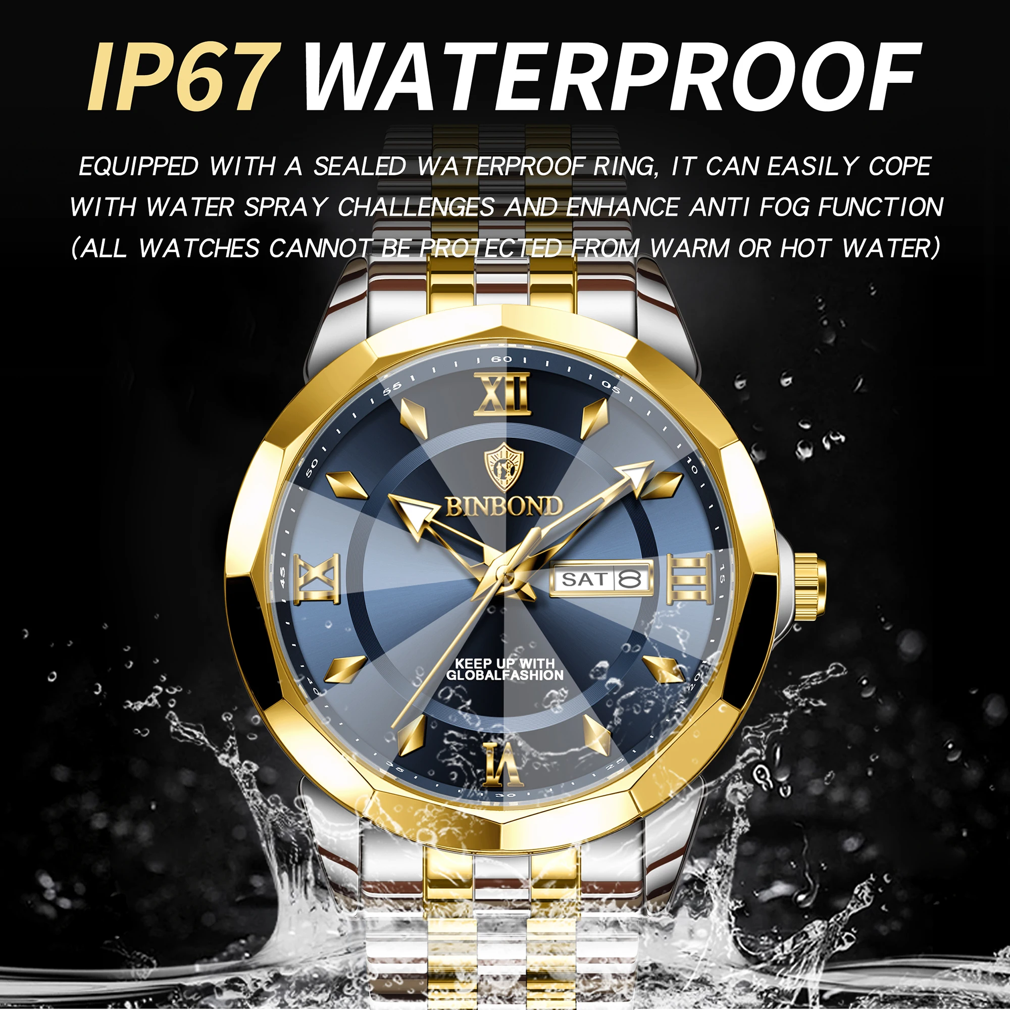 Men's Luxury Luminous Waterproof Quartz Wristwatch