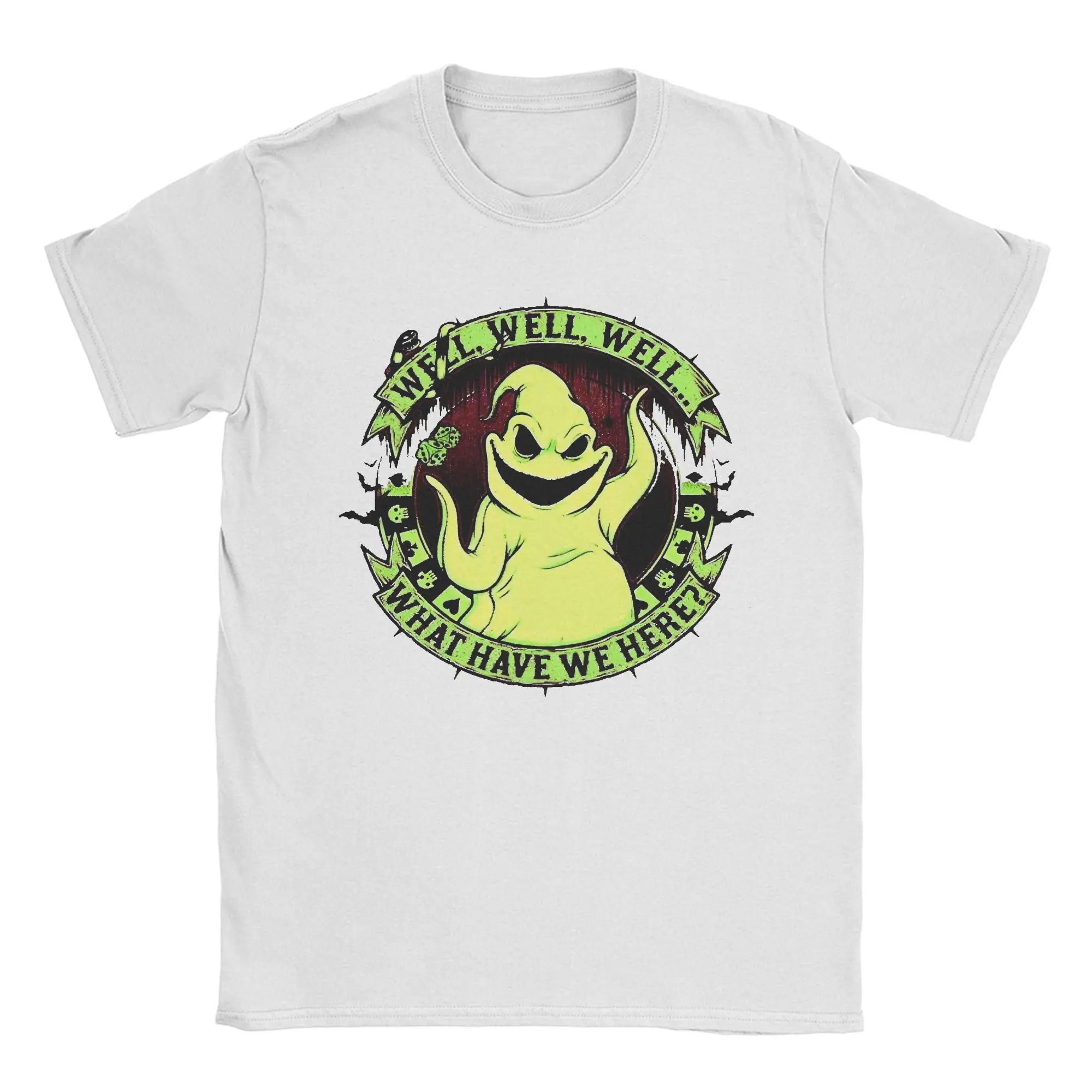 

Oogie Boogie Nightmare Before Christmas T-Shirts Men Round Collar Cotton T Shirt Green Monster Short Sleeve Tee 4XL 5XL 6XL Tops