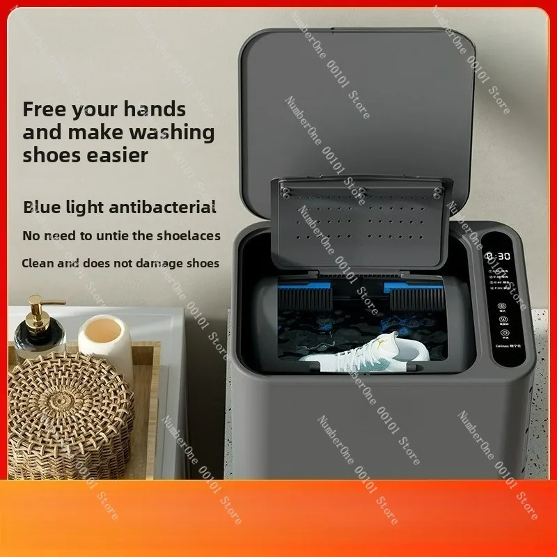 

Mini Automatic Shoe Washing Machine, Compact Brush Cleaner for Home & Laundry Use