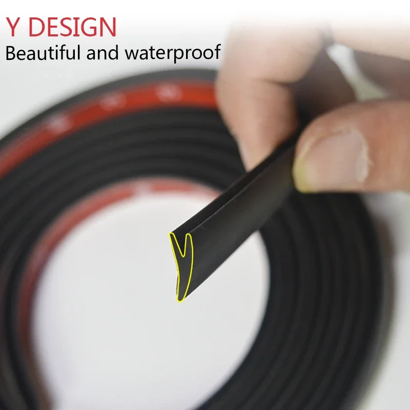 SEAMETAL 2/3 Meters Universal Car Y Shape Rubber Seal Weather Strip Hollow Glass Window Edge Moulding Trim Decorate Weatherstrip