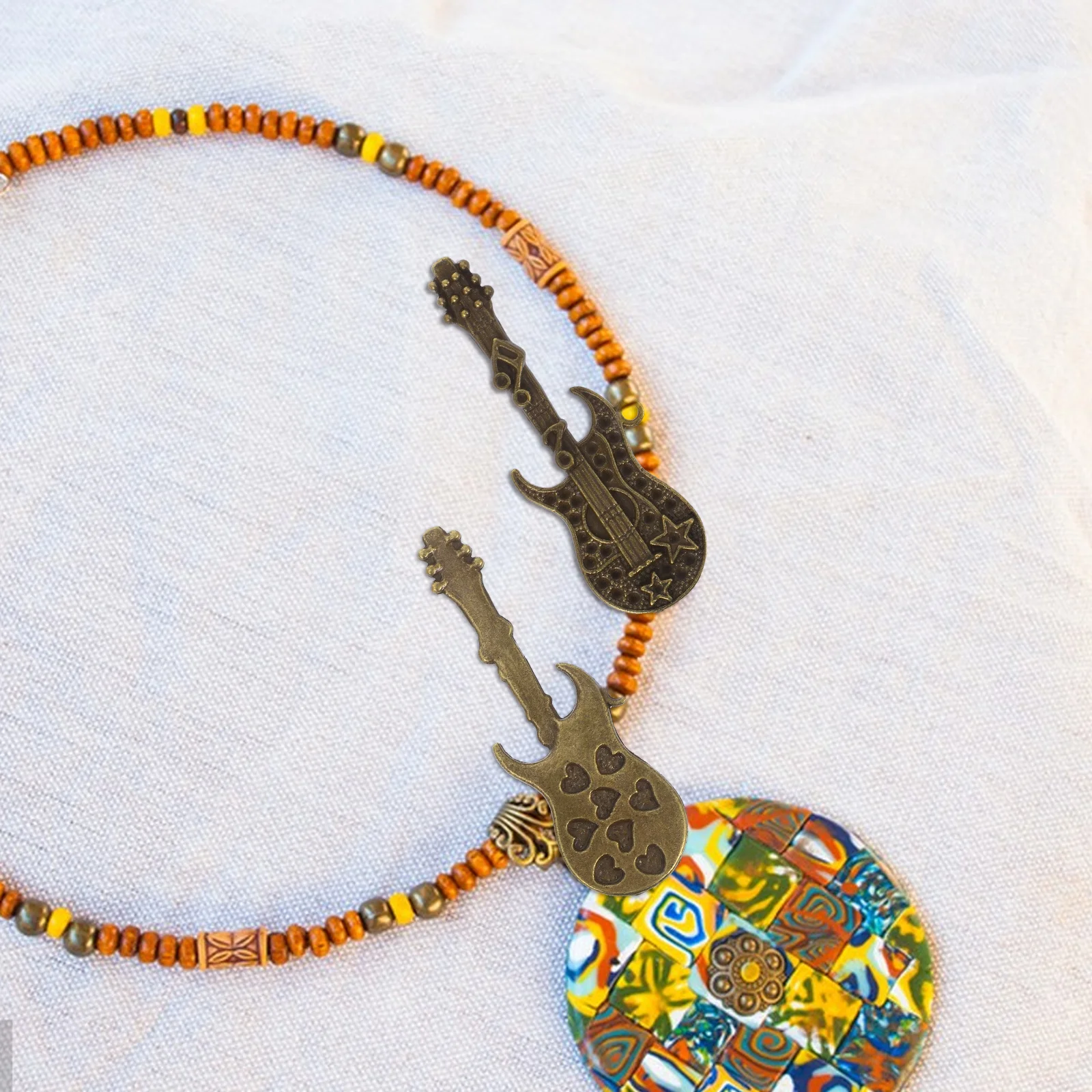 

25 шт., подвеска-гитара, подвеска для чехла для телефона, винтажные музыкальные подвески для браслетов, принадлежности для изготовления ювелирных изделий, ожерелье, брелок, ремесло, сделай сам