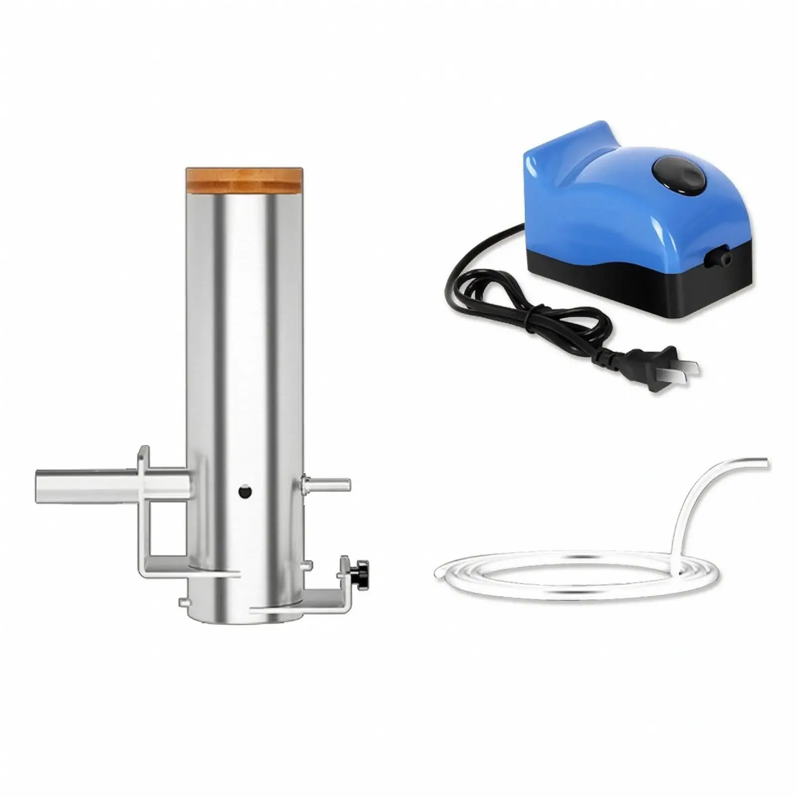 Powered lumberChip Food Grill Adjustable Ventilation Electric Grill with Air Pump for Barbecues, Meat Curing, Slow Cooking