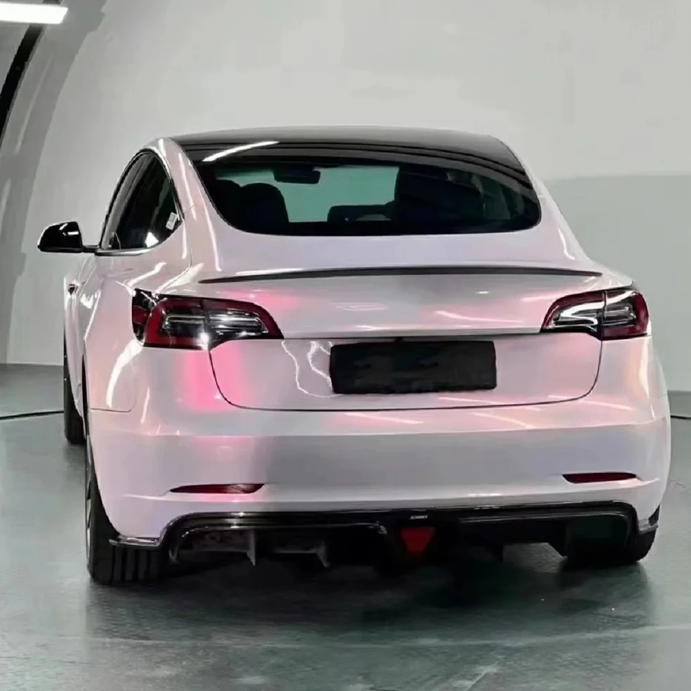 

Platinum Phantoom Pink Car Sticker Wrap Vinyl Film Color Change PET Bubble Free Film PVC Decal Car Accessories Interior Exterior