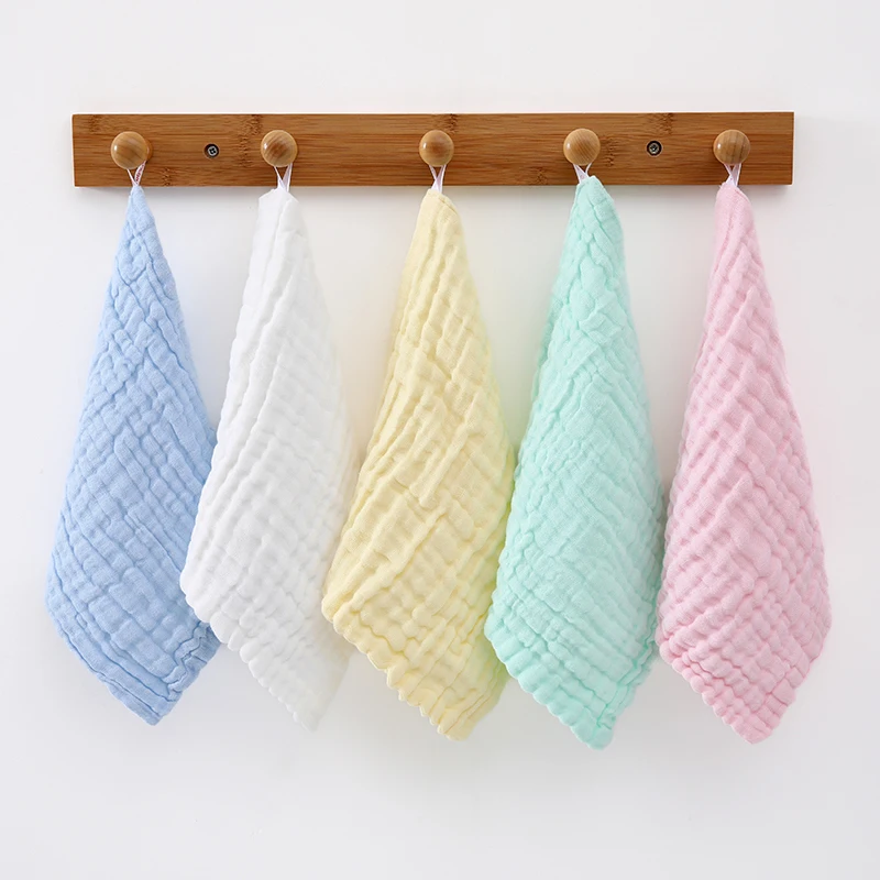 3-Pack/5-Pack Pure Cotton Gauze Baby Towels, Unique Bubble Gauze Technology, Can Be Used for Washing Face and Wiping Hands, Highly Absorbent, Portable Square Towels, Suitable for Home and Travel Use, Ideal Gift Choice
