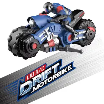 Moto électrique télécommandée 3D acrobatique à l'échelle 1:10, voiture télécommandée, course de drift, jouet pour enfants 10 best sales Moto radiocommandée - №6
