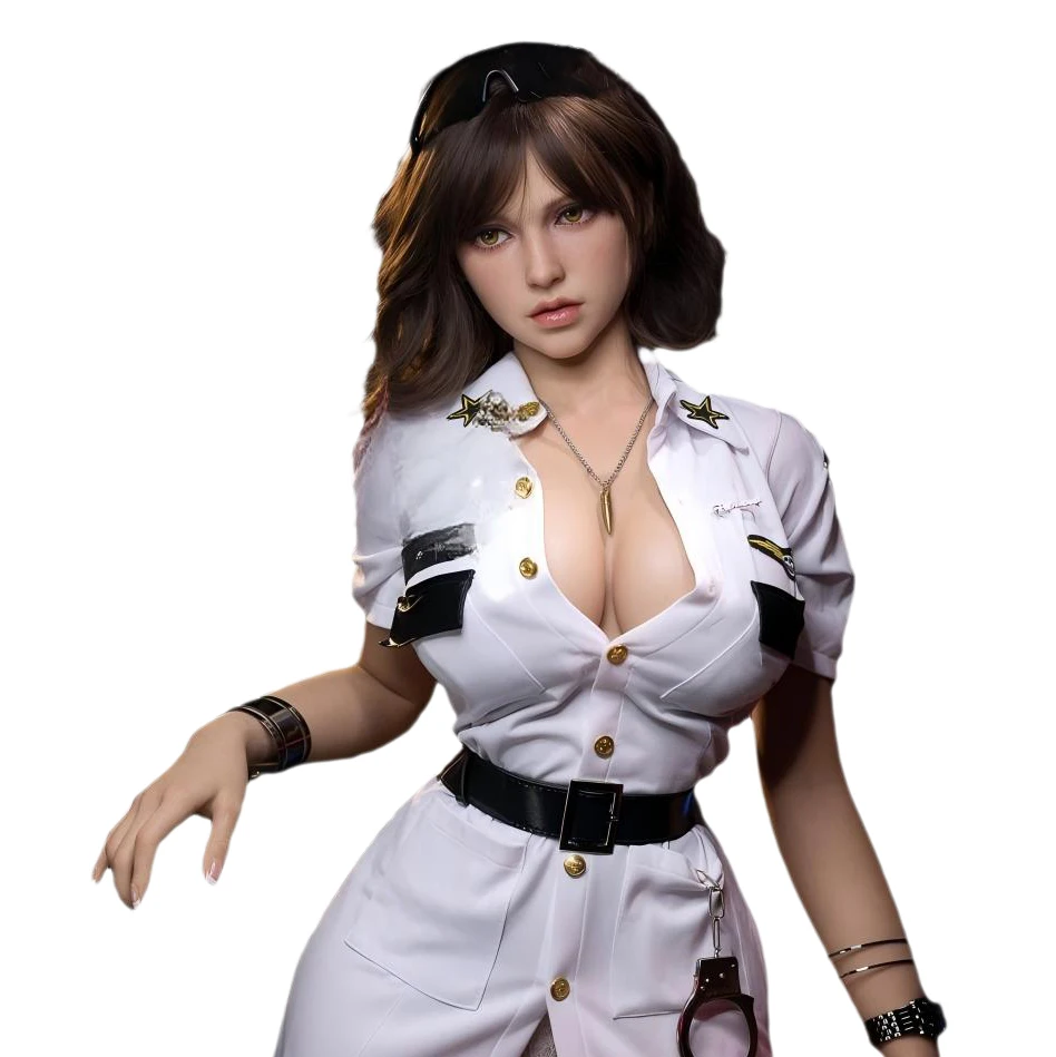 Full Size BBW Sex Dolls For Men ROS Silicone Head TPE Body 160cm Love Doll Jelly Breasts Big Ass Sex Doll with Skeleton-YUKUI