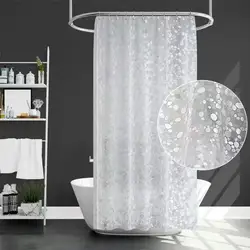 EVA Shower Curtain Liner 3D Texture Design Odor-Free With Rustproof Grommets Easy Installation Shower Curtain Bathroom Liner