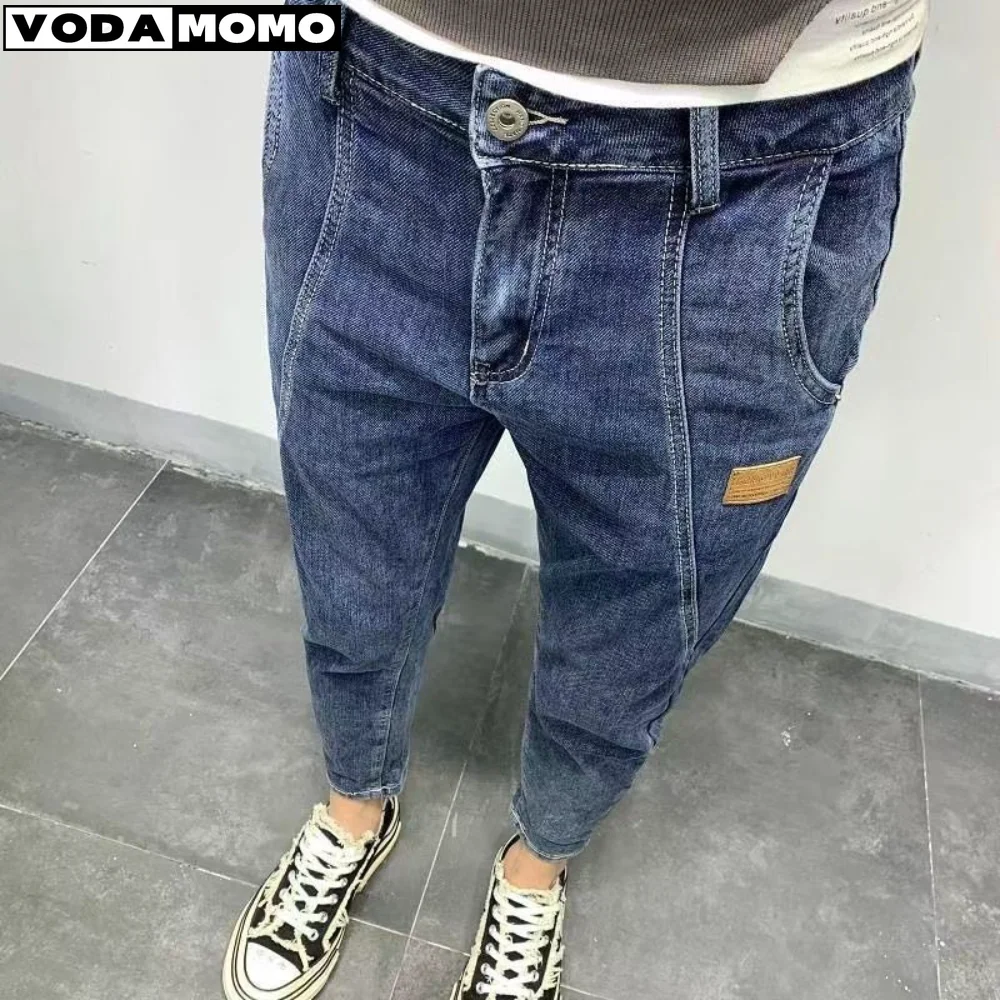 2025 nouveau printemps été hommes jean Vintage couleur unie élastique classique jean hommes mince mode Denim pantalon mâle pantalon homme