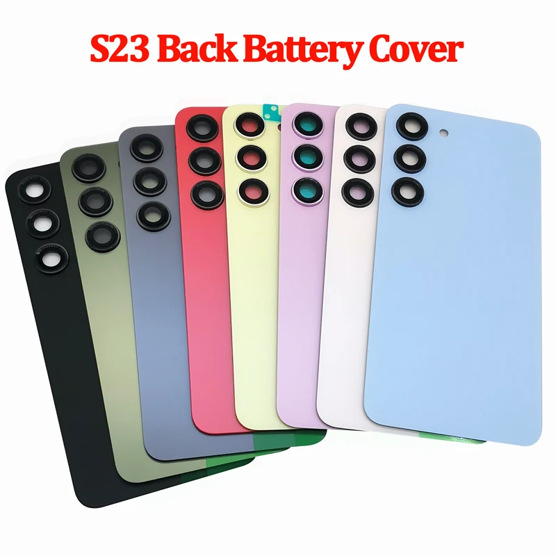 

For Samsung Galaxy S23 Back Battery Cover Glass Rear Housing Cover Replacement With Camera Lens Galaxy S23 S911 SM-S911B S911B