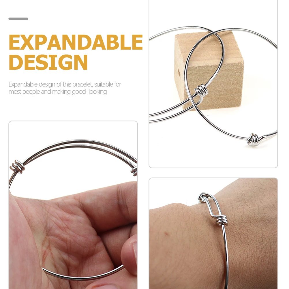 

5Pcs Stainless Steel Bracelet Accessories able Bangle DIY Jewelry Making Supplies Women Wrist Decor Thin Durable