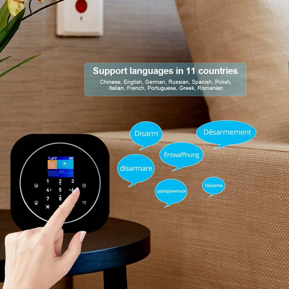 KERUI Wireless Home Security Alarmsysteem Alexa WiFi GSM Huisalarmkit met bewegingssensordetector Tuya Smart/Smart Life G12