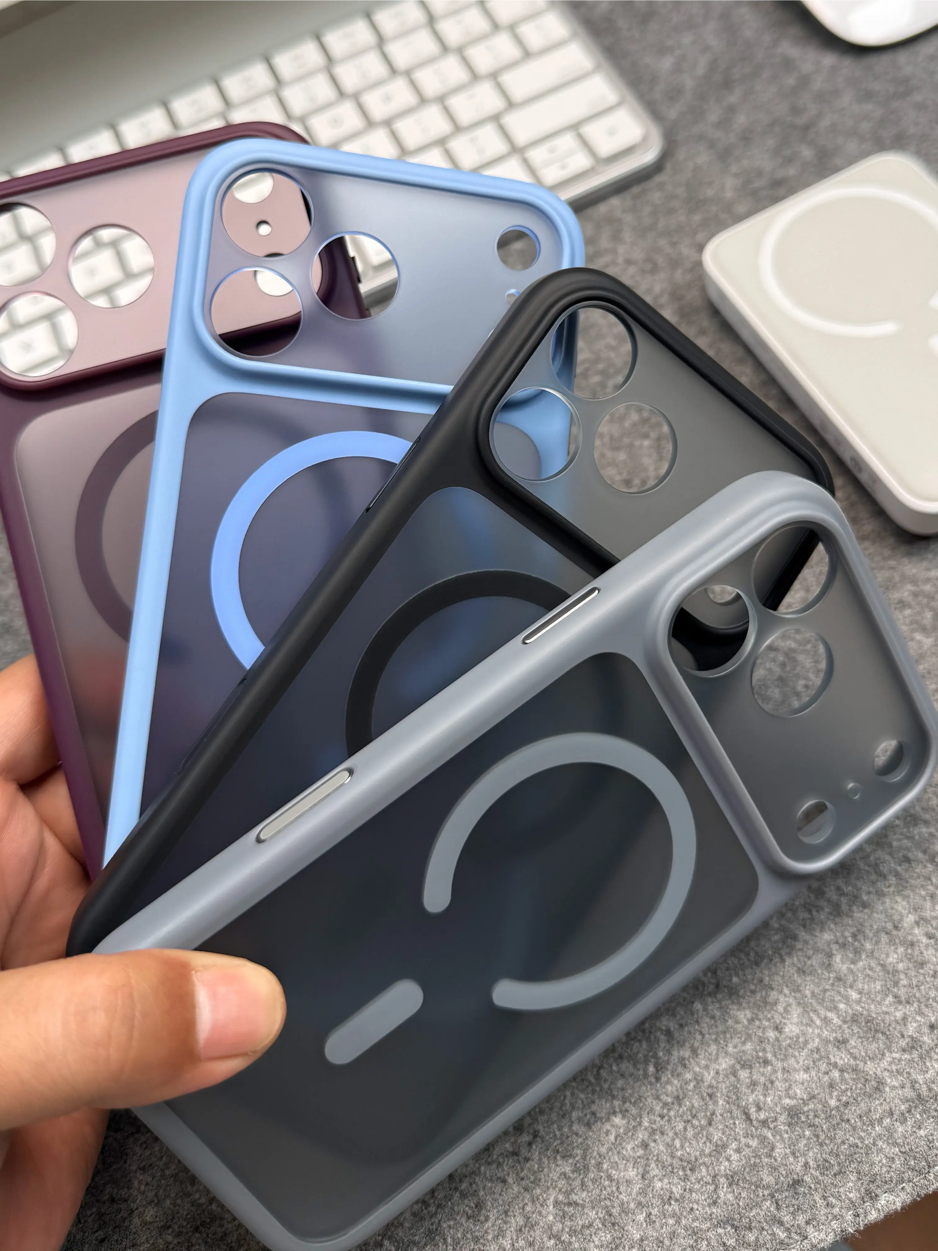 Magnetic for Magsafe Case for iPhone 18Pro&17 ProMax Skin Feel Lens Protection Shockproof for Apple 17Pro Metal AI Camera Button
