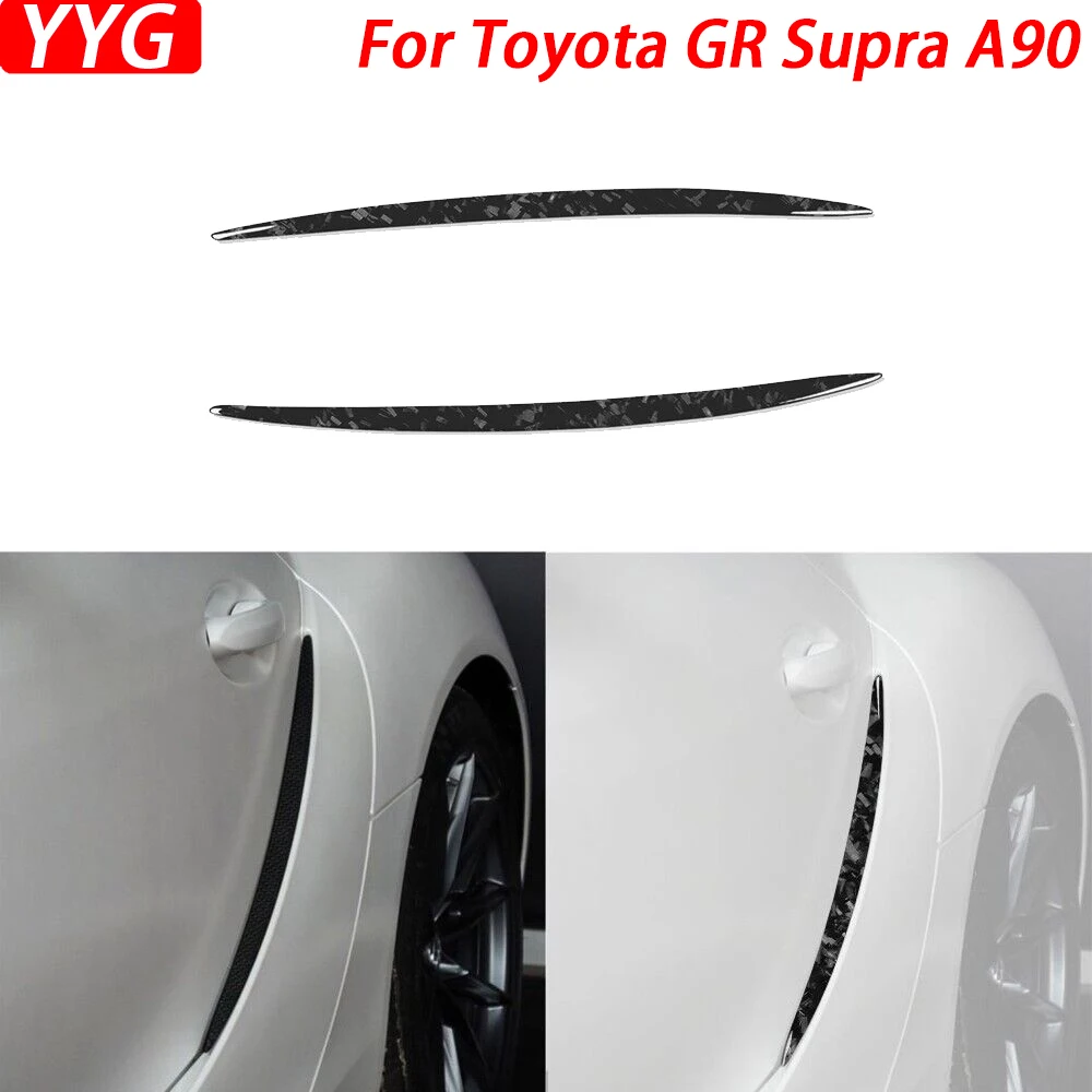 For Toyota GR Supra A90 2020-2023 Forged Carbon Fiber Side Fender Vent Panel Decorative Cover Car Interior Accessories Sticker