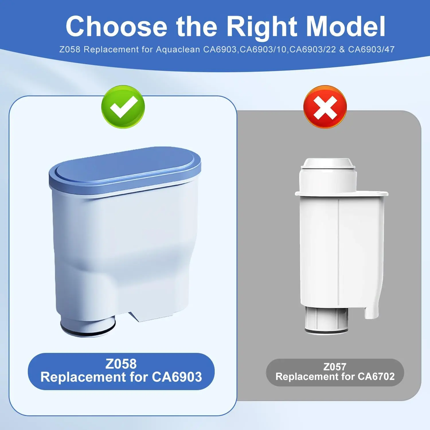 فلتر مياه لـ Philips Saeco AquaClean CA6903 - مرشحات بديلة مضادة للليمون لماكينات القهوة الأوتوماتيكية بالكامل