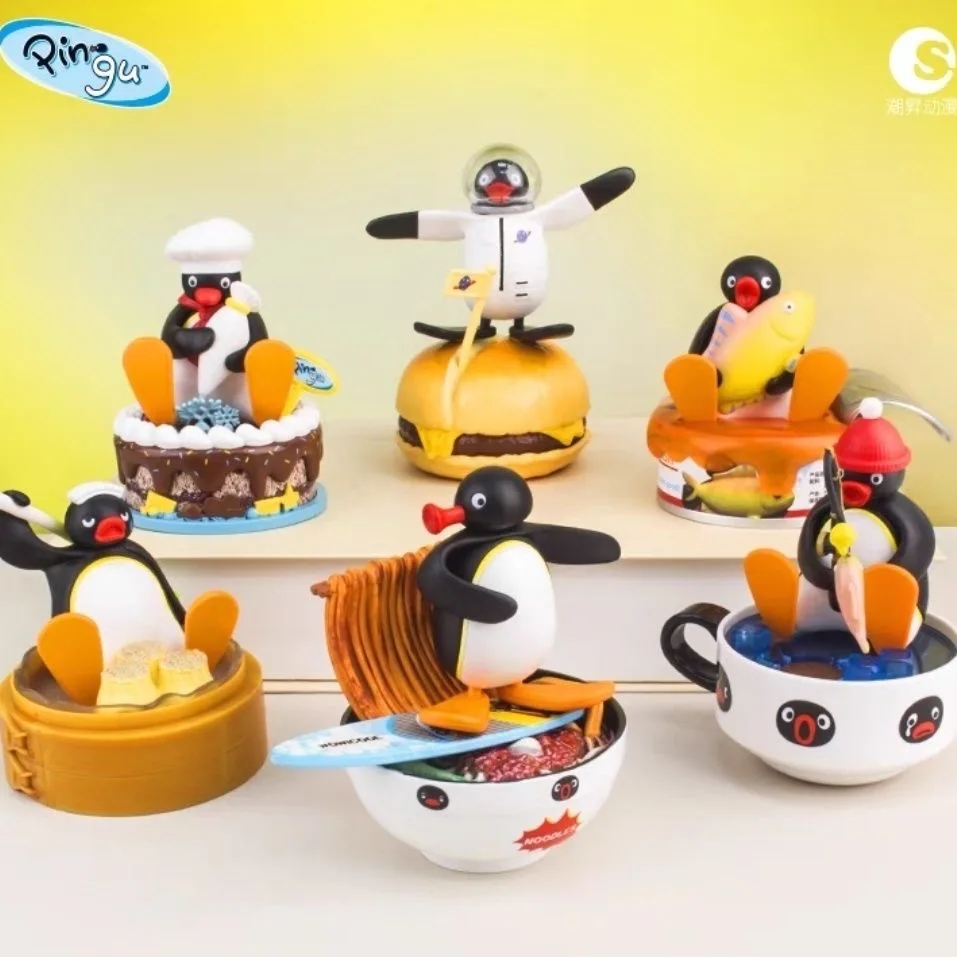 

Оригинальная аниме-фигурка Пингу в закрытой упаковке, милые коллекционные фигурки Пингу, модель игрушки, мультяшный Пингу, настольные украшения, трендовая игрушка