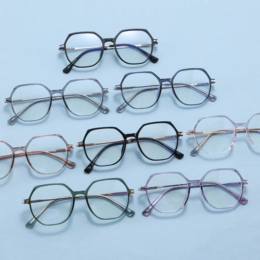

Lenses Blocking Glasses Variety Of Colors Optical Spectacle Eyeglass Anti Blue Light Glasses Versatile Polygonal Eyeglass Frame