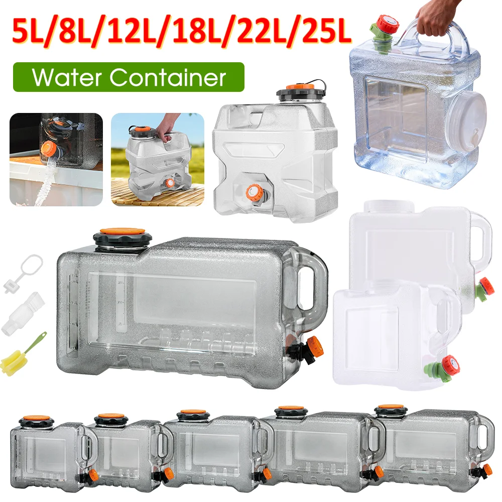 

Емкость для воды 5/8/12/18/22/25 л, герметичный бак для воды, ведро для кемпинга, походов, пикников, использования в автомобиле, для экстренных ситуаций на природе