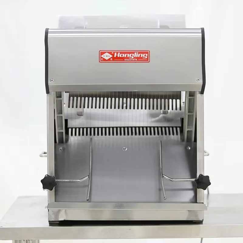 Commercial Bread Slicer, Toast Slicer, Square Bread Slicer, Electric Slicer with Fine Toothed Blade, Adjustable Thickness