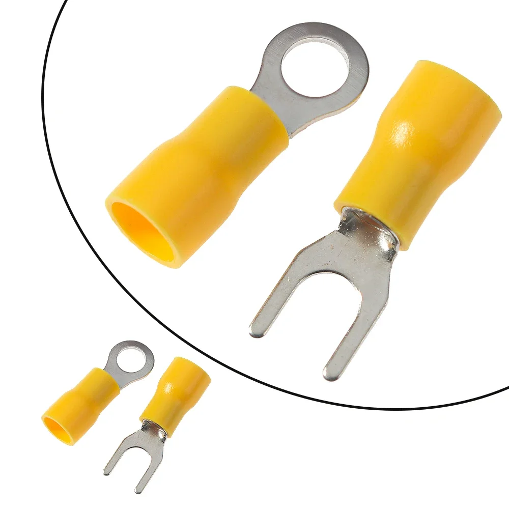 520PCS Insulated Cable Connector Terminals Electrical Wire Crimp Ring Butt Fork, Male Female Electrical Wires Terminals Kit