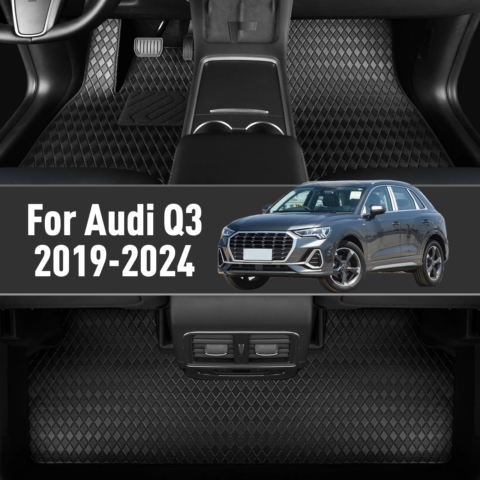 

Автомобильные коврики на заказ для Audi Q3 2019 2020 2021 2022 2023 2024, водонепроницаемые, противоскользящие, защитные аксессуары, запчасти